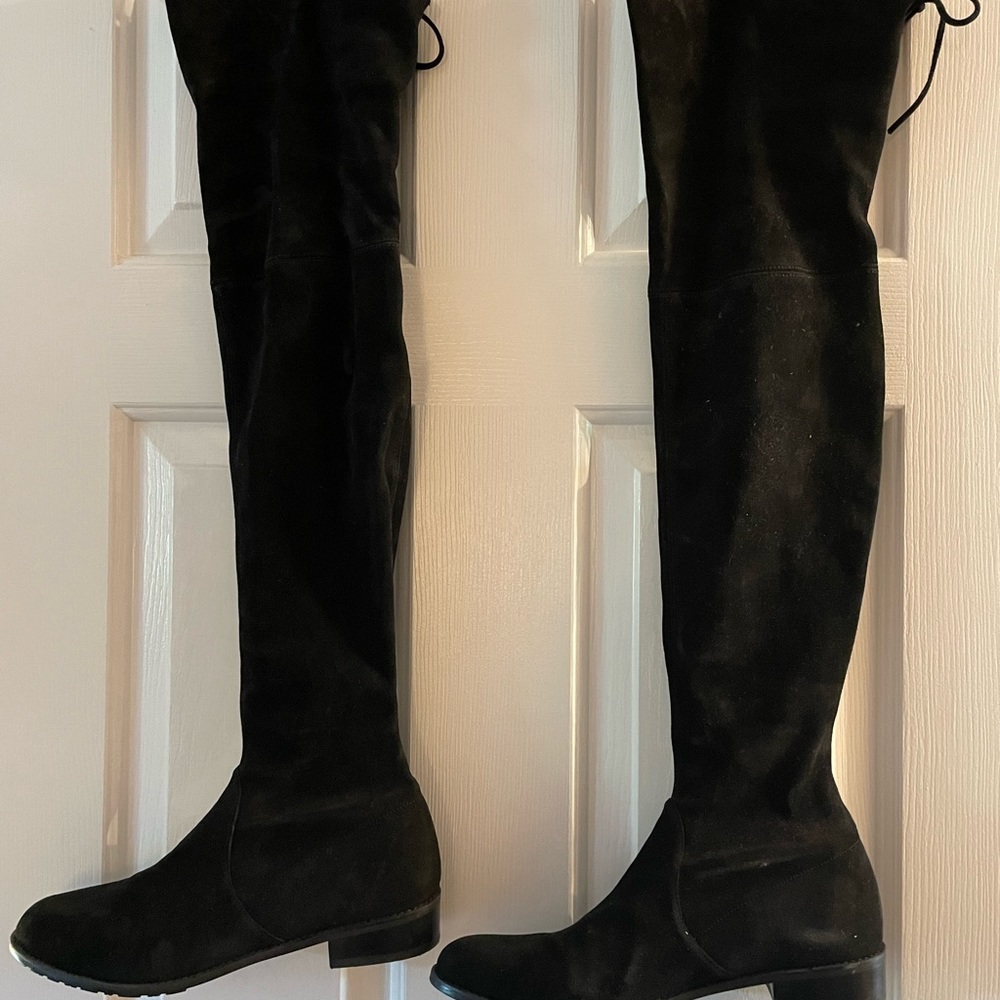 Stuart Weitzman over the knee back suede boots